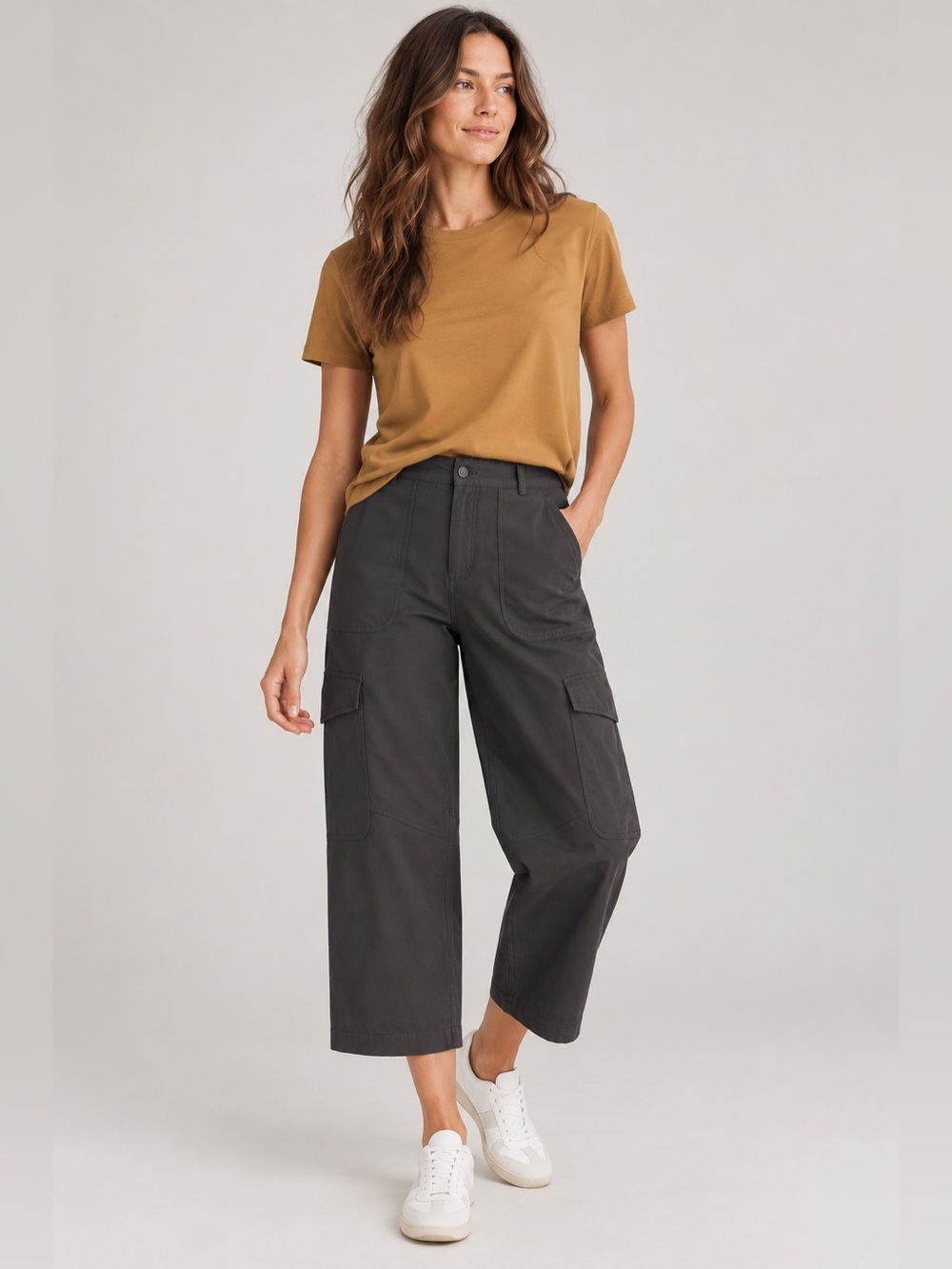 Lululemon Light Utilitech Cargo Pocket High Rise Crop Dark Gray Size 29